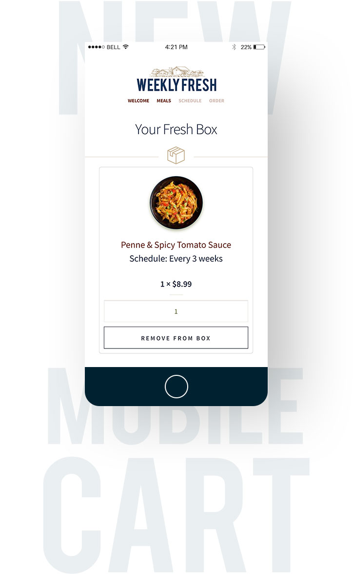 Autoship Cloud WooCommerce Storefront eCommerce Meal Subscription Mobile Cart