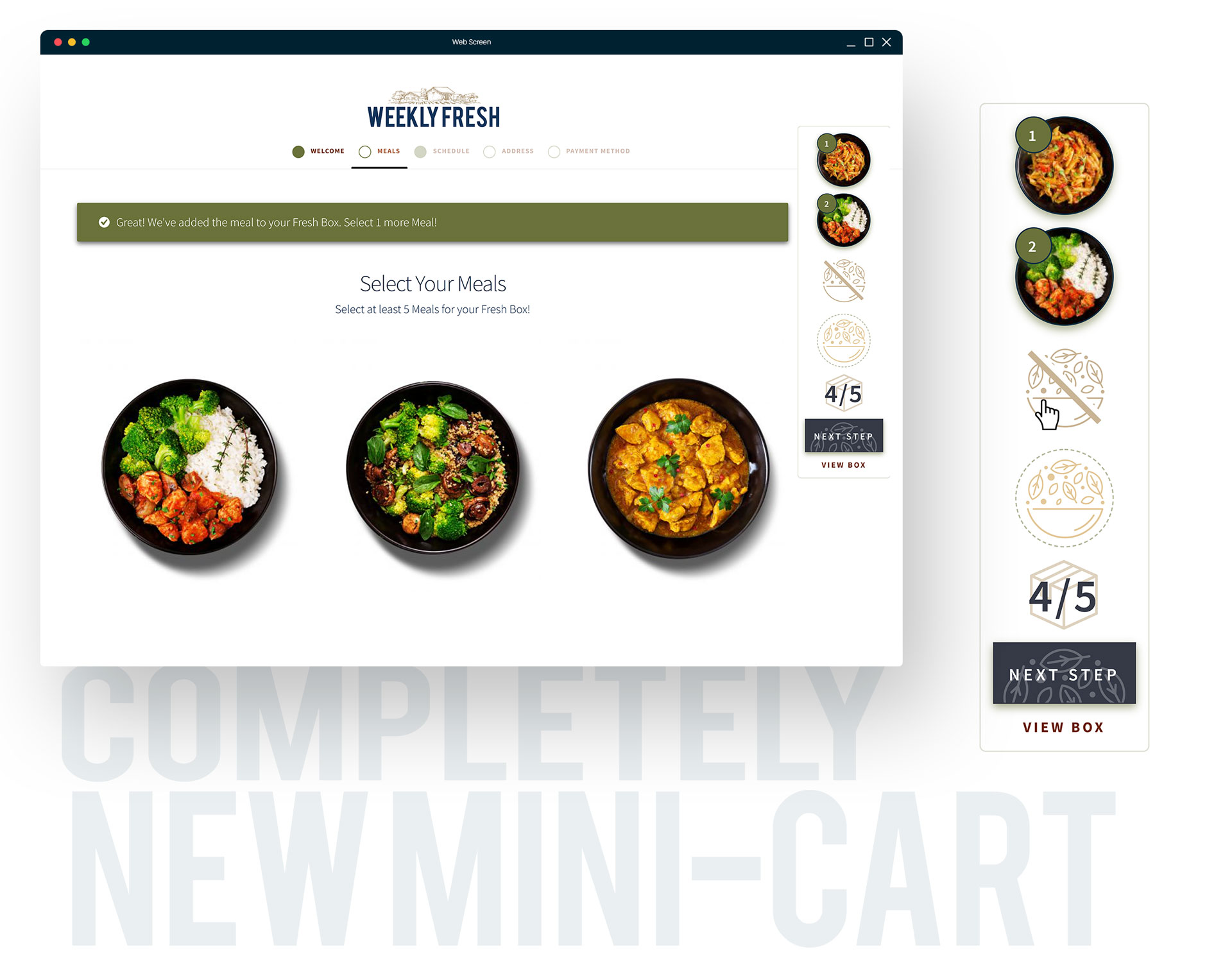 Autoship Cloud WooCommerce Storefront eCommerce Meal Subscription Completely Custom Mini-Cart