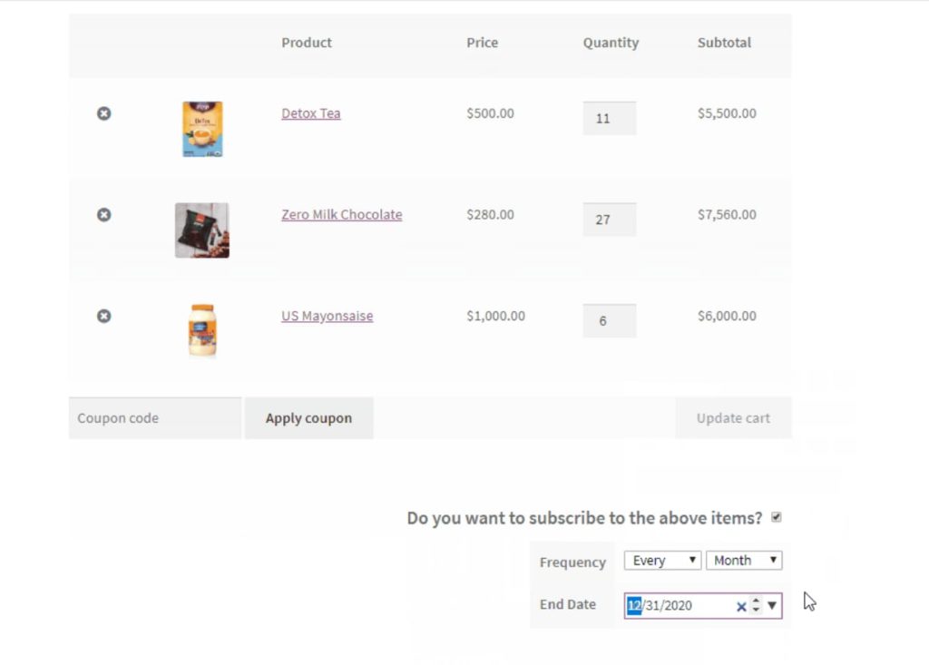 Enable WooCommerce recurring orders with WooCommerce Subscriptions