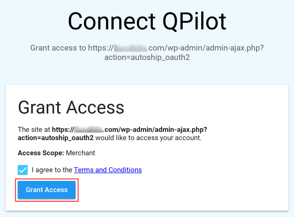 Granting access to Autoship Cloud/QPilot to accept WooCommerce recurring payments on your store