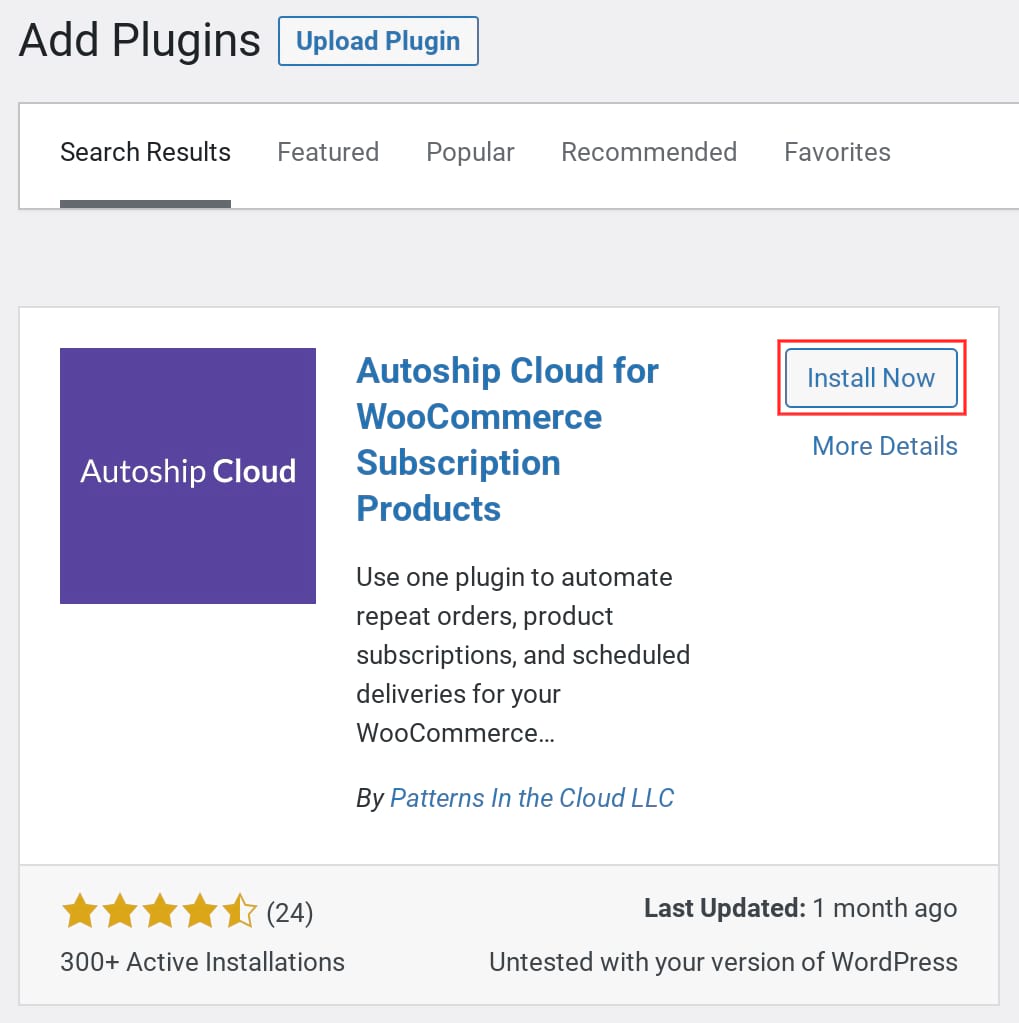 Adding Autoship Cloud plugin to accept WooCommerce recurring payments