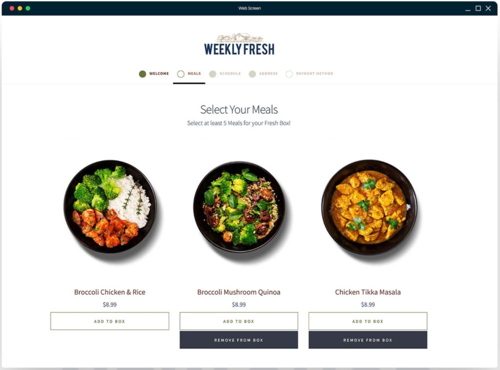 A meal subscription box built with WooCommerce and Autoship Cloud