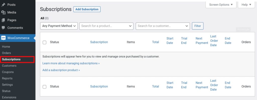 Accessing subscription products in WooCommerce Subscriptions
