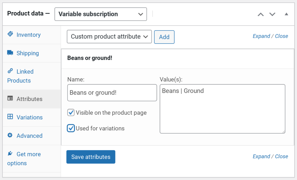 Setting up variable product subscriptions in WooCommerce Subscriptions